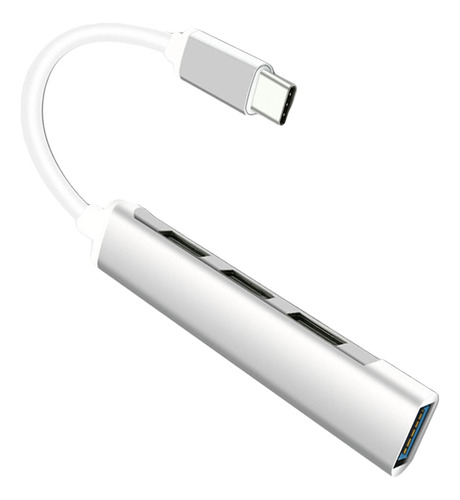 Tipo C Hub Splitter Usb 3.0 Hub Estación De Plata