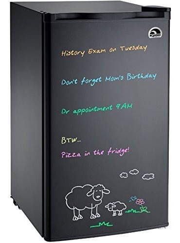 Refrigerador 3.2 Pies, Pizarra Negra Con Marcadores Neon