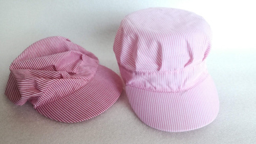 Gorras De Bebé Rayadas Nene Nena Roja Rosa X15u Por Mayor