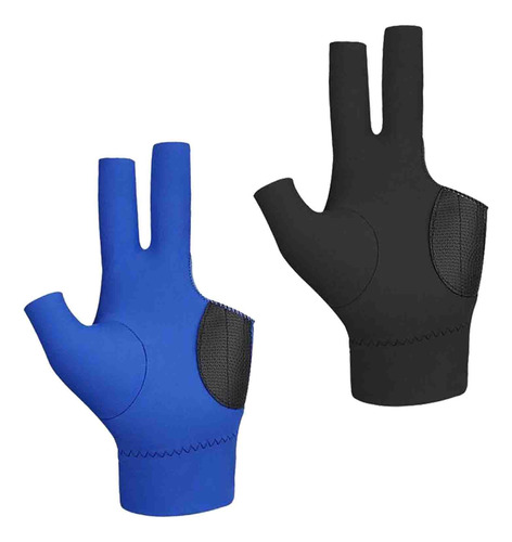 Guantes De Billar Para Hombre Y Mujer, 2 Uds., 3 Dedos,