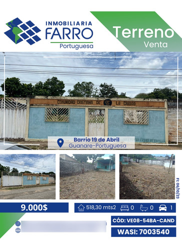 Se Vende Terreno Barrio Union Guanare Ve-08