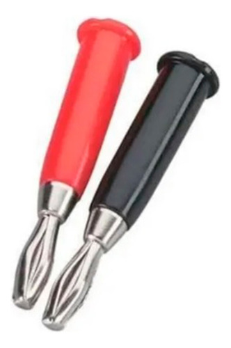 8 Borne 4mm Fêmea + 8 Pino Banana Macho Preto/vermelho
