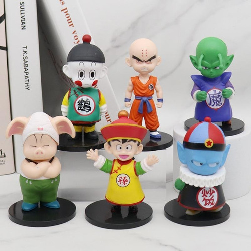 Set Pack De 6 Figura Dragon Ball Krilin Piccolo Chaoz 10cm
