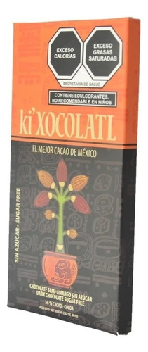 Chocolate Ki Xocolatl Semi-amargo 56% Cacao, Sin Azucar 