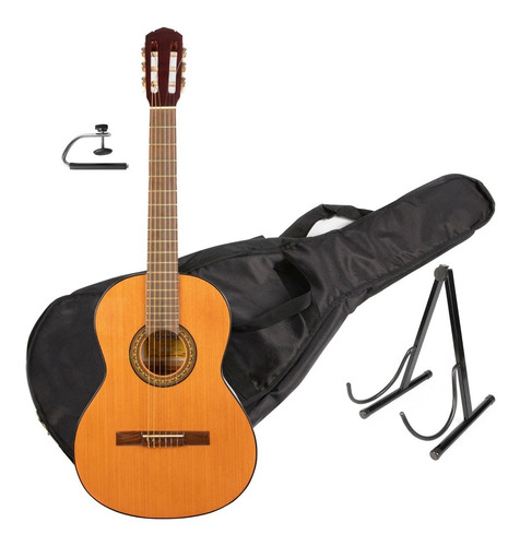 Guitarra Clásica Gracia M3  + Funda + Soporte + Capotraste 