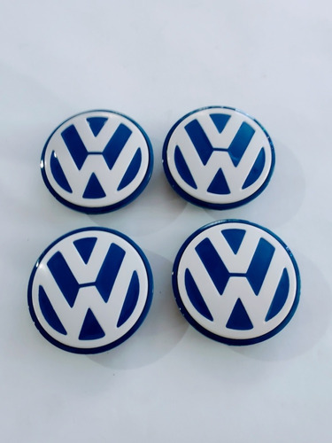 Centros De Rin Volkswagen 56mm Originales Azul Vento Polo
