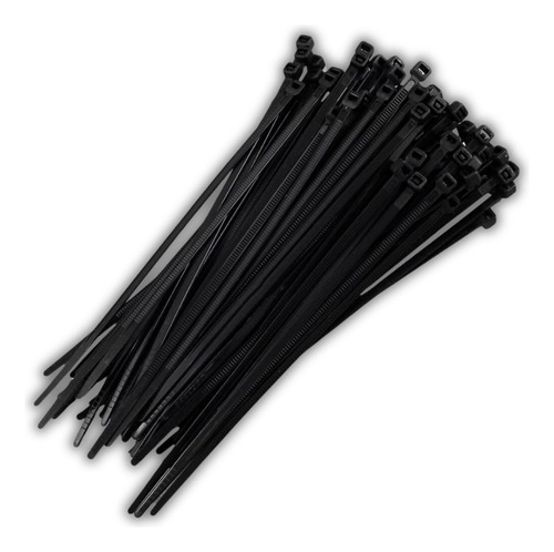 Abraçadeira De Nylon Plastica Preta 3,6 X 20 Cm Media 100 Un