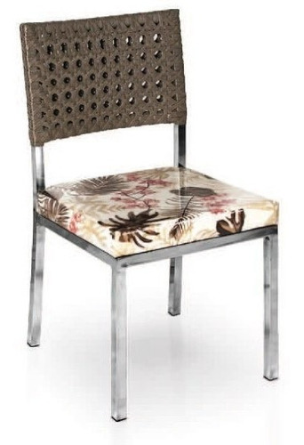 Poltrona Cadeira De Aluminio Fibra De Jantar Cozinha Jardim