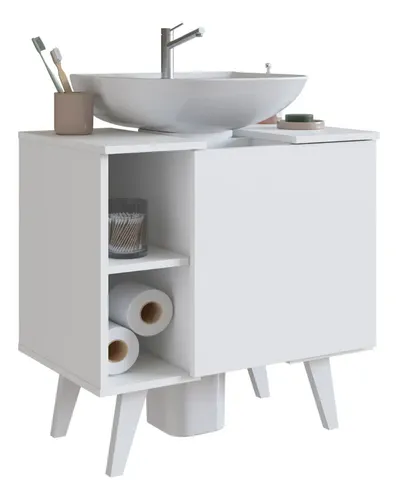 Gabinete De Coluna Para Banheiro Slim 1 Porta B86 Emovell