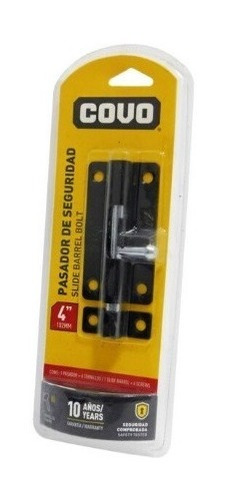 Pasador De Seguridad 4 Para Puertas Y Ventanas Covo Pack X 2