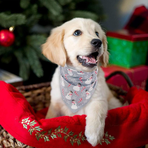 Bandana Para Perro Scenereal Christmas, Paquete De 4, Suave