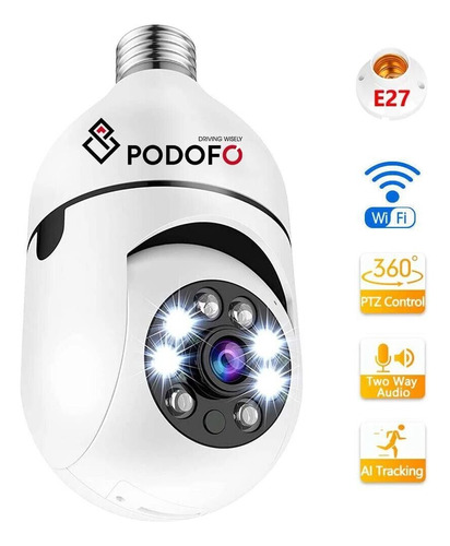 360° 1080p Ip E27 Light Bulb Camera Wi-fi Ir Night Smart