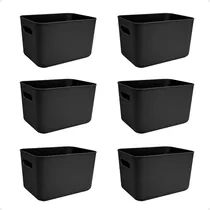 Comprar Set X6 Canastos Organizadores Deco Cajas Modernas 26x18x16