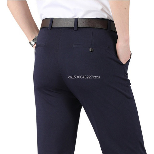 Pantalón De Negocios De Cintura Alta Elástica