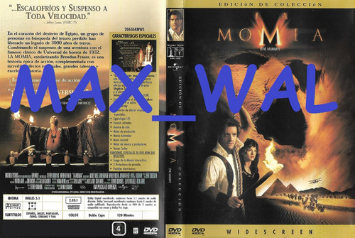 La Momia Dvd The Mummy Brendan Fraser Rachel Weisz Ficcion