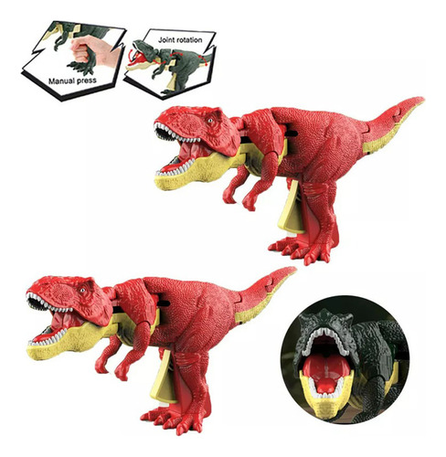 2 Unid Juguete De Descompresión Telescópico De Dinosaurios