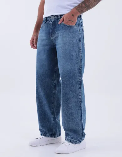 Calça Jeans Masculina Larga Baggy Grande Reta Balão Wide Stone - foto 1