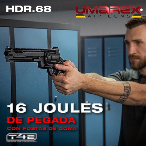 Imagen 4 de 10 de Pistola Revolver Disuasiva Co2 Hdr 68 Defensa Umarex