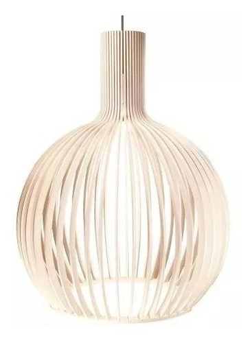 Lustre Em Madeira Com 45cm