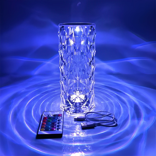 Lámpara De Mesa De Acrílico Tipo Diamante Con Control 2pcs