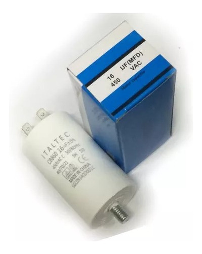 Capacitor 16 Mf X 450v 4 Pin Con Tornillo Italtec