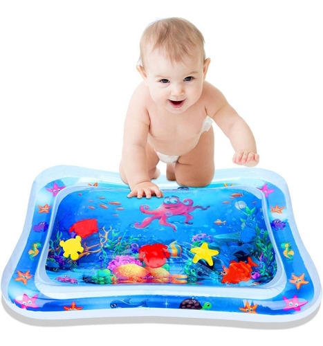 Alfombra De Agua Inflable Sensorial Para Bebe Cojin