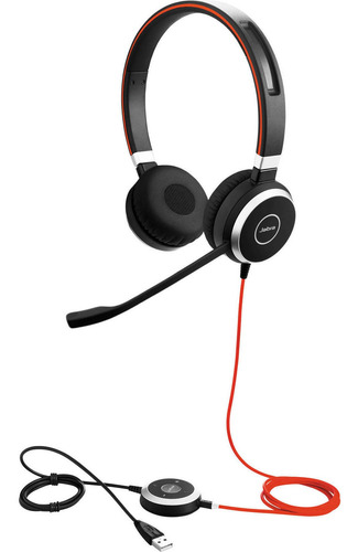 Jabra Evolve 40 Stereo Headset Fone Usb P2 Sem Ruído Luz Ocu