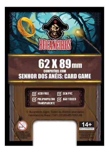 Sleeves Senhor Dos Anéis Card Game Bucaneiros 62 X 89mm