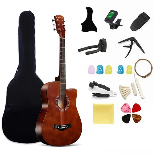 Kawes Guitarra Acustica Clásica De 38 Pulgadas Para Principiantes Para Diestros Instrumento Con Funda, Juego Completo De Accesorios