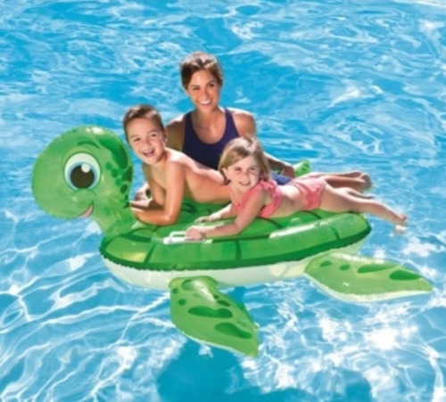 Boya inflable Baby Turtle, playa, piscina, fiesta en la piscina, 1,40 m