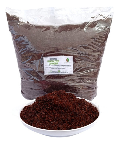 Saco Fibra De Coco Expandida 100 Lts Sustratos Para Cultivos