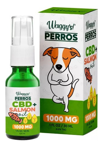 Waggys Aceite Salmón Perro Antiestrés Y Ansiedad 1000 Mg