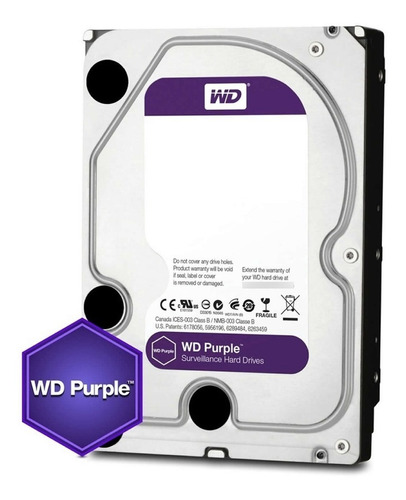 Imagen 2 de 6 de Disco Rigido Wd Western Purple Purpura 1 Tb Vigilancia Royal