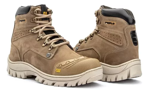 Bota Caterpillar Model 2190 Couro Legitimo Bico Pvc