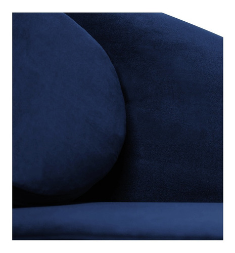 Sofá Salas Modernas Minimalistas Sillones Retro Lounge Color Azul