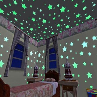 Estrellas Luminosas X100 Brillan En La Oscuridad Techo Pared