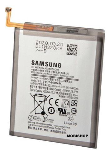 Bateria Para Samsung Galaxy S20fe 4500 Mah Nueva Garantia