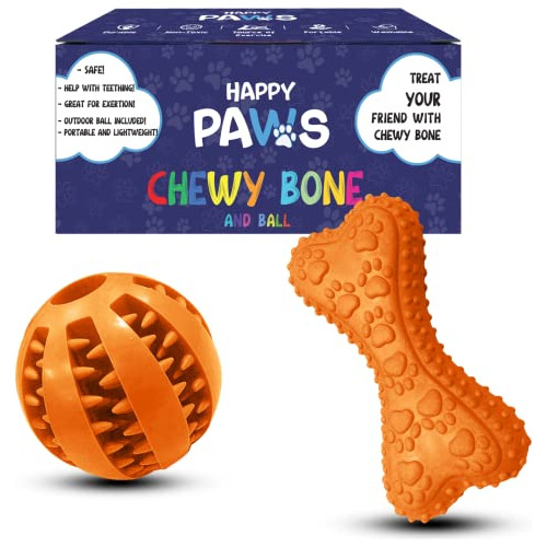 | Hueso Y Pelota Masticable Perros | Juguetes De Goma R...