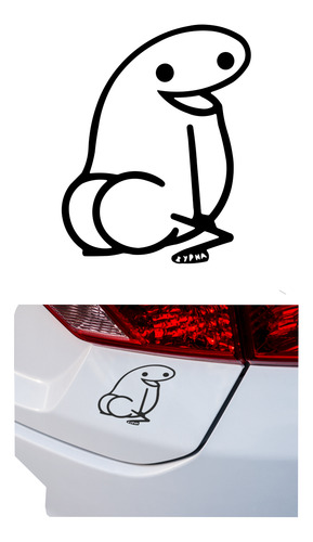 Calcomanía Monito Trazo Para Moto Auto Stickers 7x10 Cm