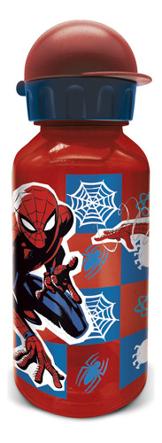 Botella Plastica Agua Jugo 370ml Marvel Hombre Araña Orig