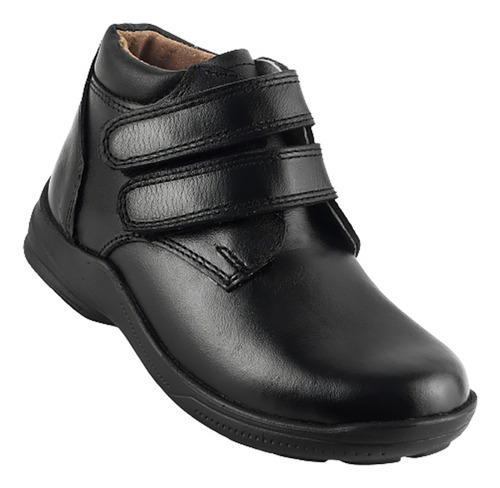Zapato Escolar Negro De Piel Para Niño Pamen 1023