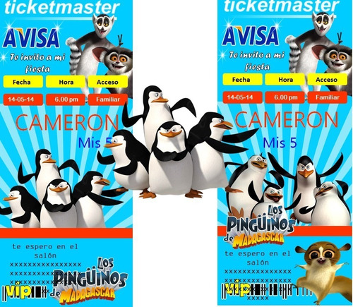 Kit Imprimible Pinguinos De Madagascar Diseñá Cumples Y Mas