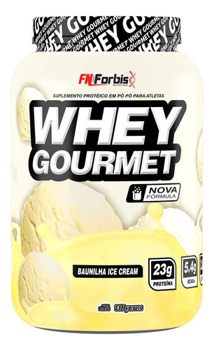 Whey Protein Gourmet 900 G - Fn Forbis Baunilha