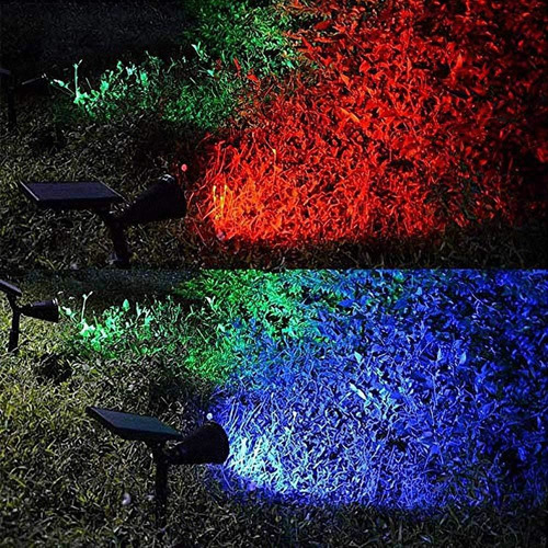 Proyectores Solares Al Aire Libre 7 Led Multi Color Solar Ja