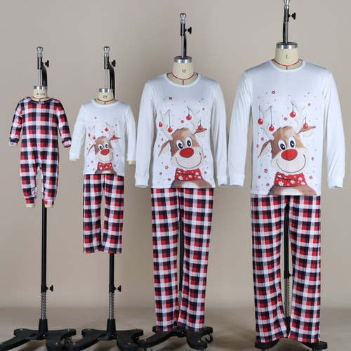 Ut Conjunto De Pijama Navideño Para Parejas, Diseño De Alce