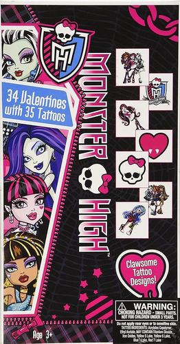 Monster High 34 San Valent N Con 35 Tatuajes  Multicolor