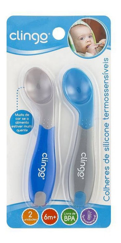 Imagem 5 de 6 de Colheres De Silicone Termosensíveis 6+ Meses Clingo