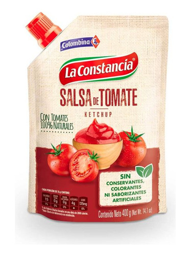Salsa Tomate Bolsa 400g Constancia Cj 12 - g a $23