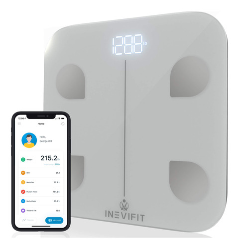 Bascula Digital Inevifit Báscula Inteligente De Grasa Corpor