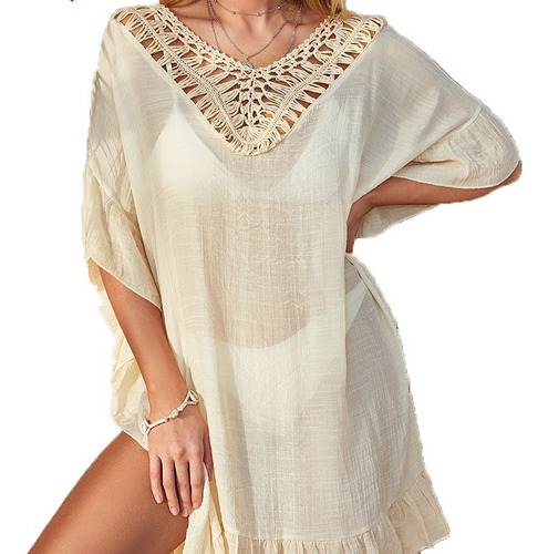 Salida De Playa Pareo Cover Up Verano Elegante Vestido